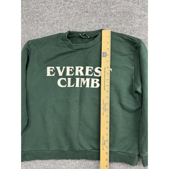Zara Sweatshirt Womens Small Green Everest Climb Crewneck Pullover Casual Cozy - Picture 3 of 8